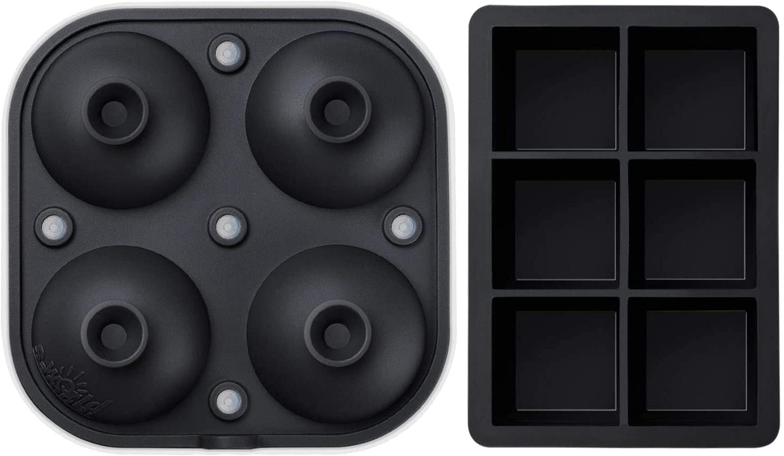Samuelworld ice trays produce 2.5in spheres for elegant craft ice.