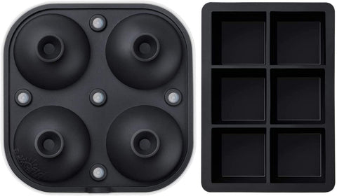 Samuelworld ice trays produce 2.5in spheres for elegant craft ice.