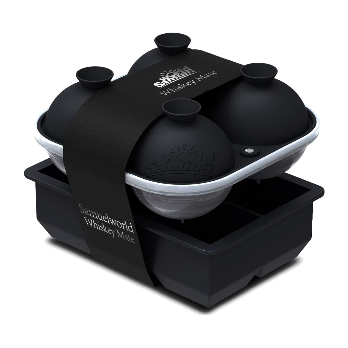 Samuelworld large ice trays create 2in cubes for slower dilution in drinks.