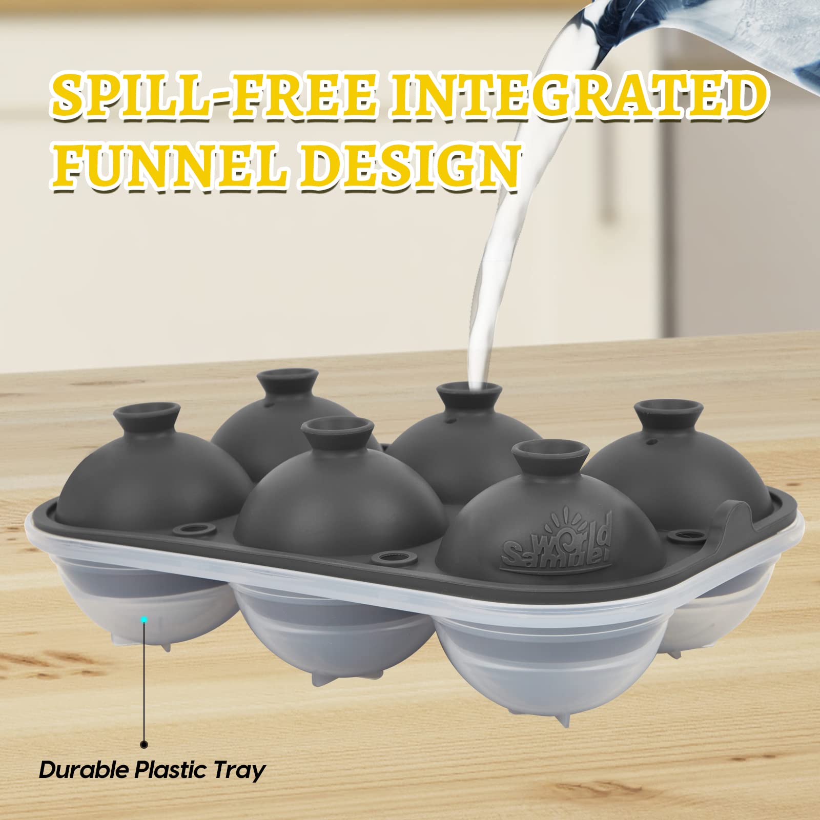 Samuelworld Premium Ice Tray giant cubes 2-inch ideal for steady cooling