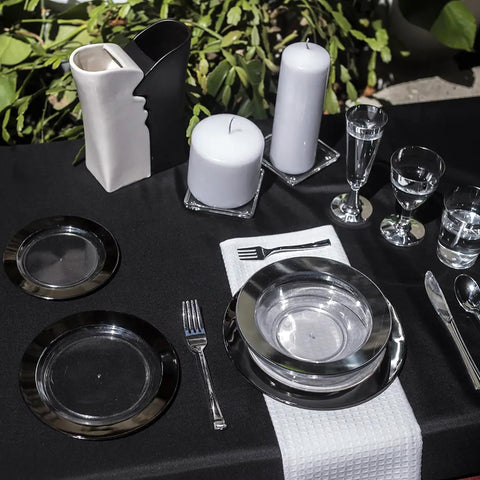Sancua 6ft tablecloth-buffet tablecover protecting surfaces during meals.