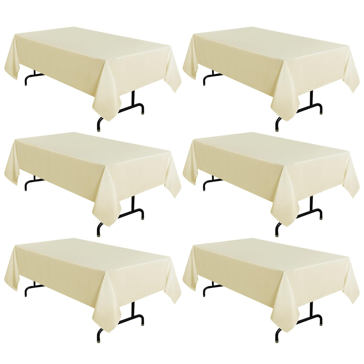 Sancua beige tablecloth 60x120 flatlay showing a clean dining backdrop