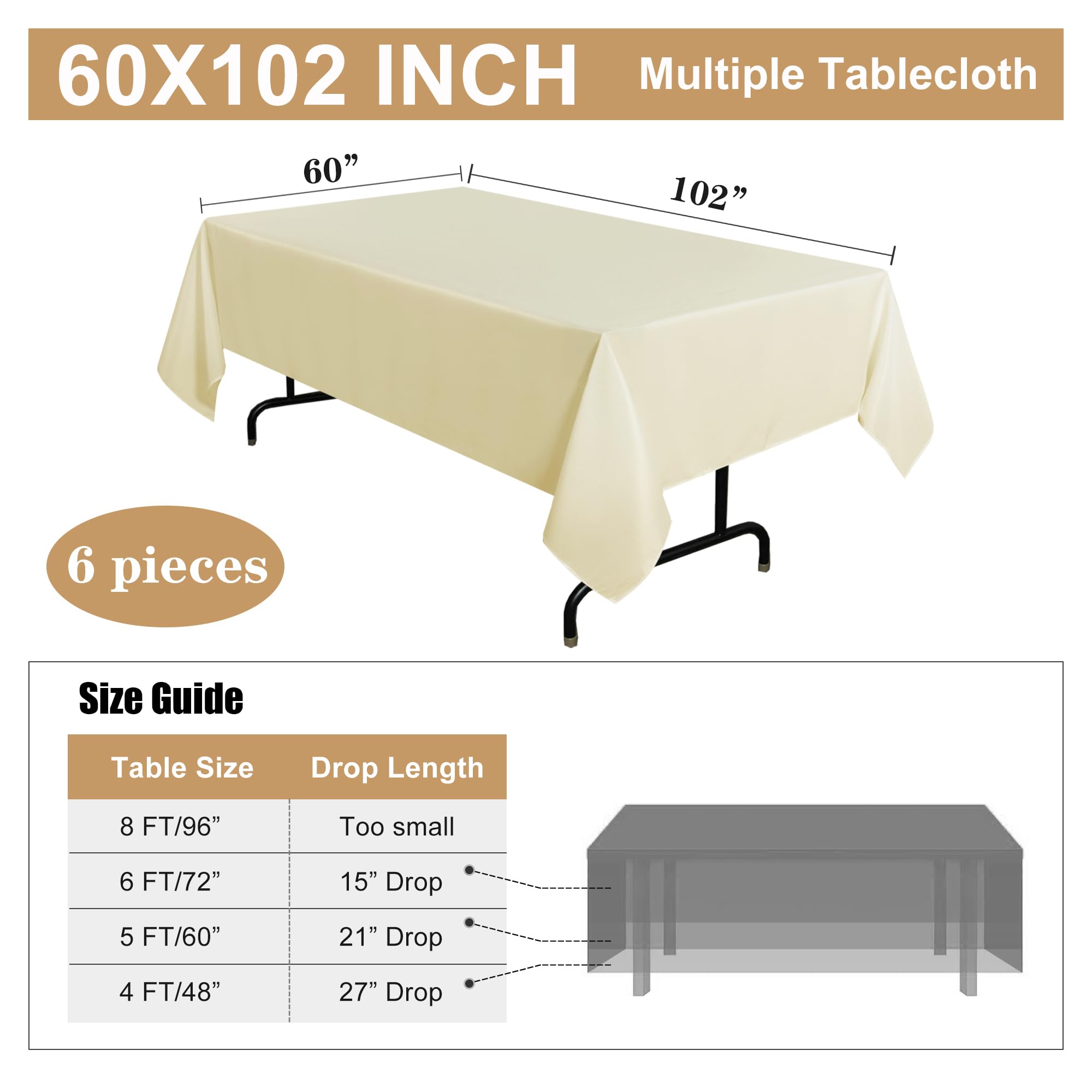 Outdoor dining with Sancua beige tablecloth enhancing picnic setup