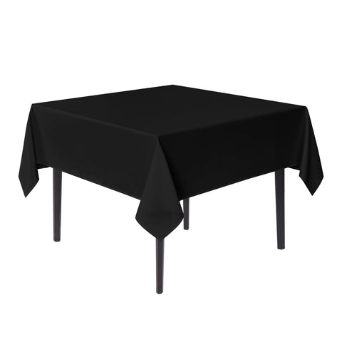 Sancua Black Square Tablecloth 70x70 on table for elegant dining