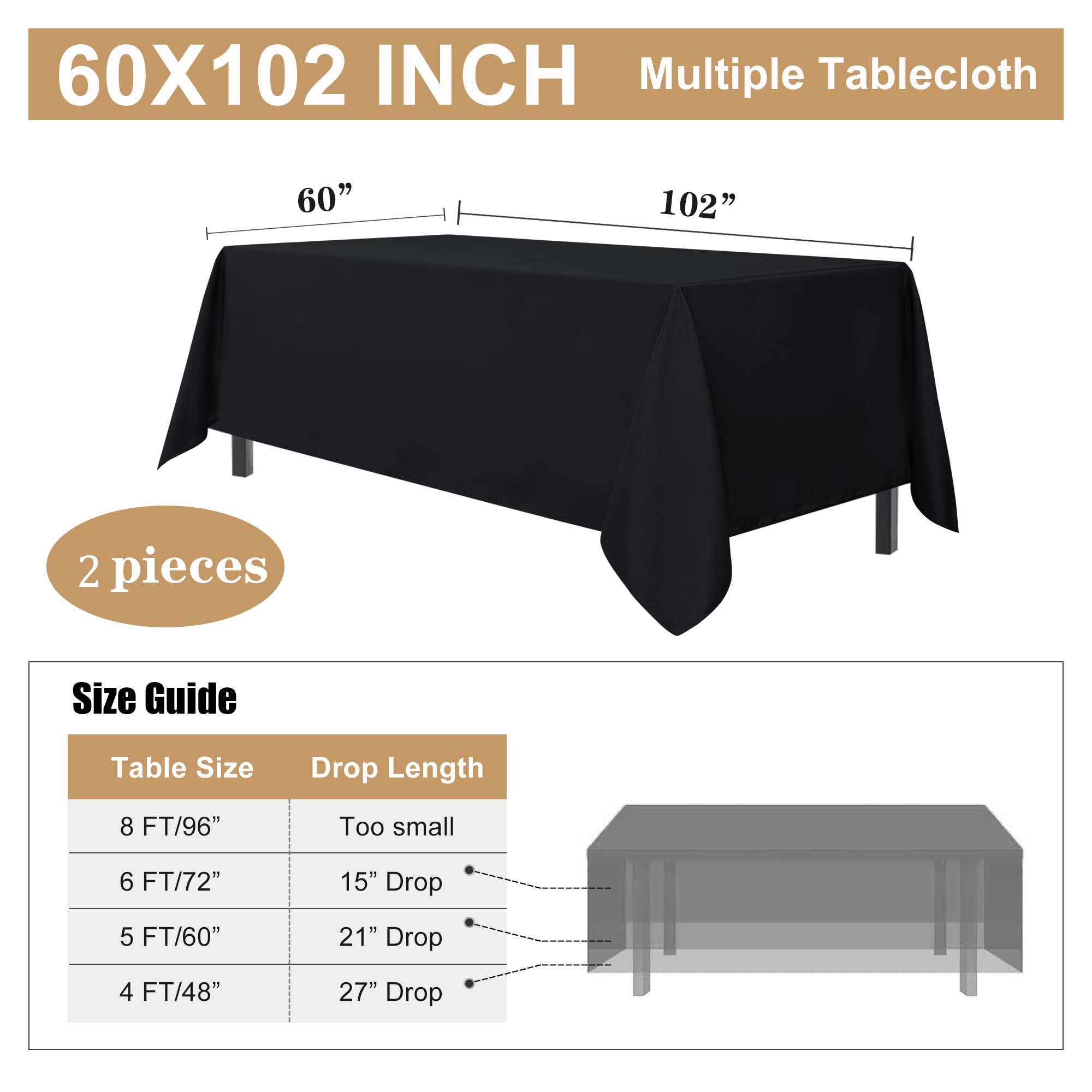 Sancua tablecloth ideal for buffets and dinner parties.