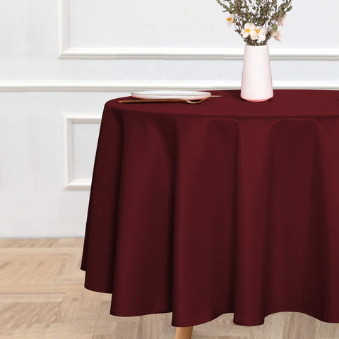 Sancua burgundy dining tablecloth for party decor and spill protection.