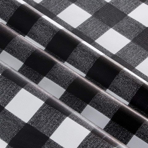 Sancua checkered PVC tablecloth, ideal for quick party cleanup.