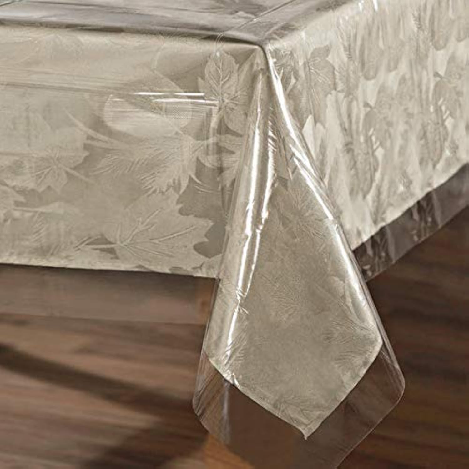 Sancua clear PVC tablecloth for 52x70 inch tables, crystal-clear protection against spills.