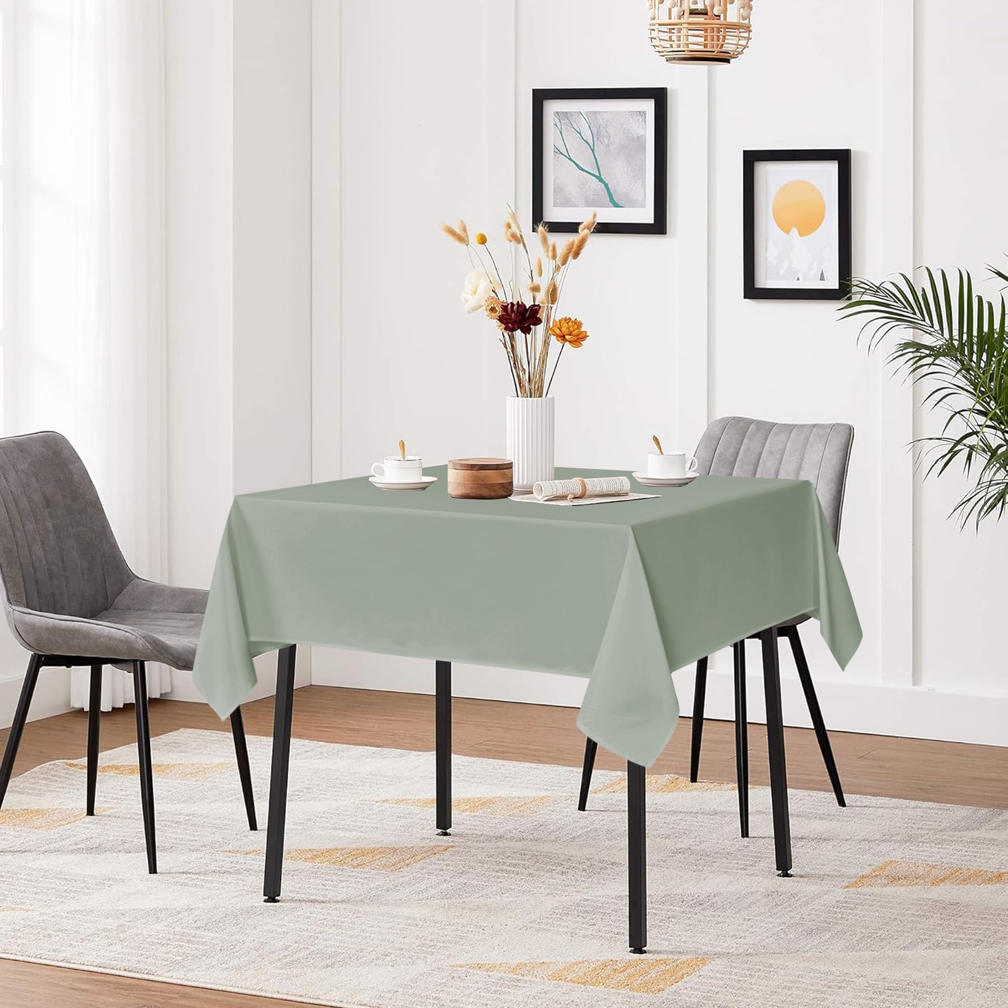 Close-up of Sancua Sage Green fabric showing smooth weave and durability.