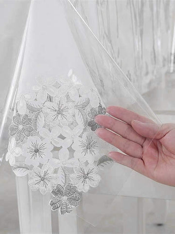 Sancua crystal-clear tablecloth preserves table aesthetics while protecting.