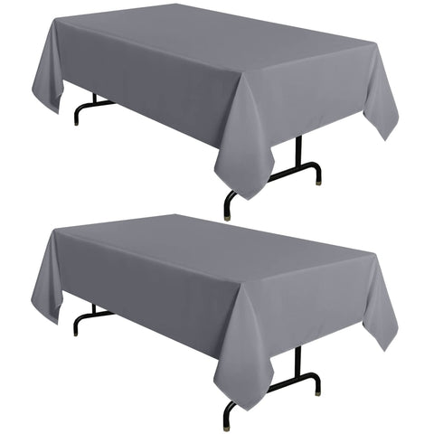 Sancua light grey tablecloth 60x102 packaged for quick, convenient setup.