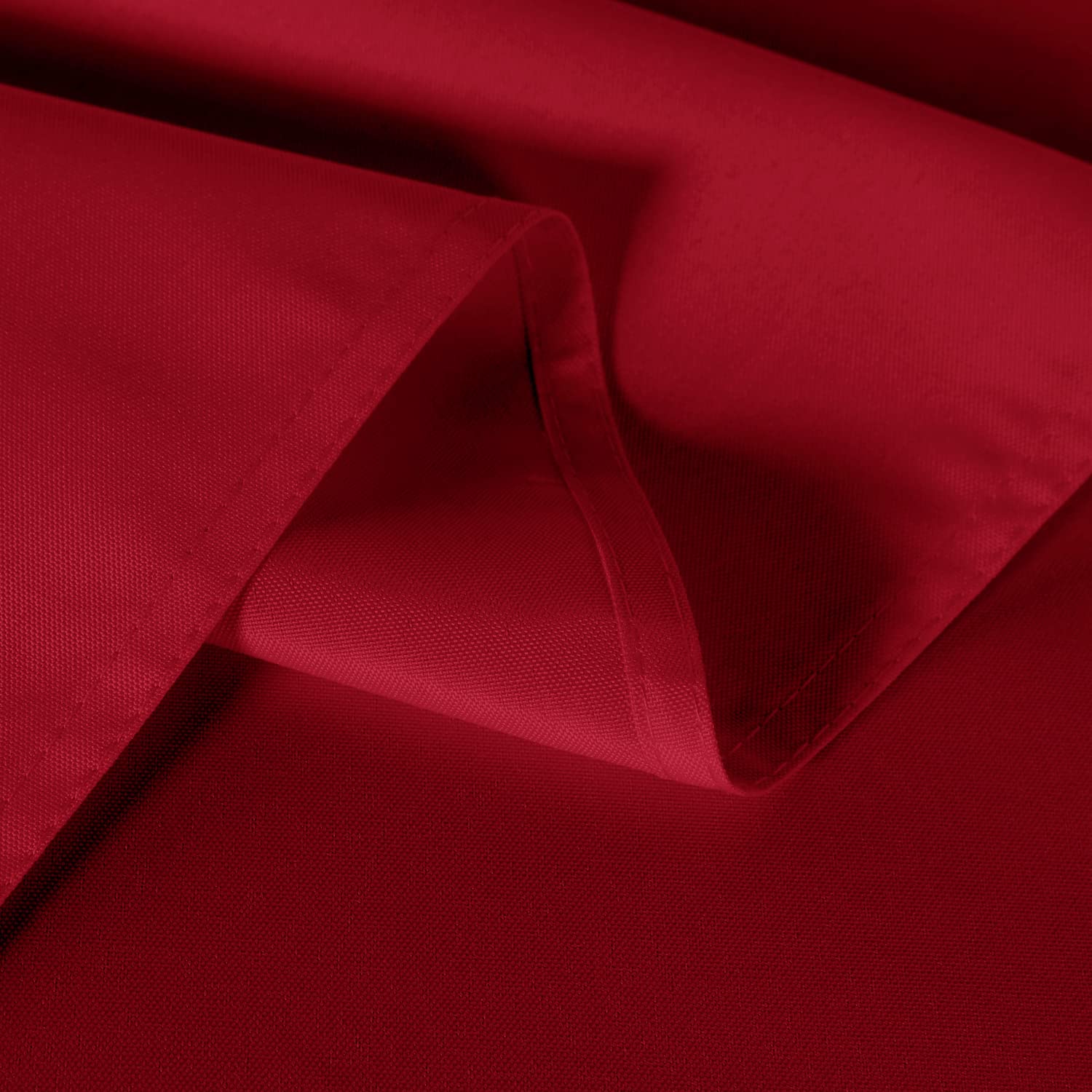 Sancua machine-washable red tablecloth easy to clean after meals.