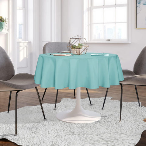 Sancua machine washable tablecloth simplifies cleanup after meals.