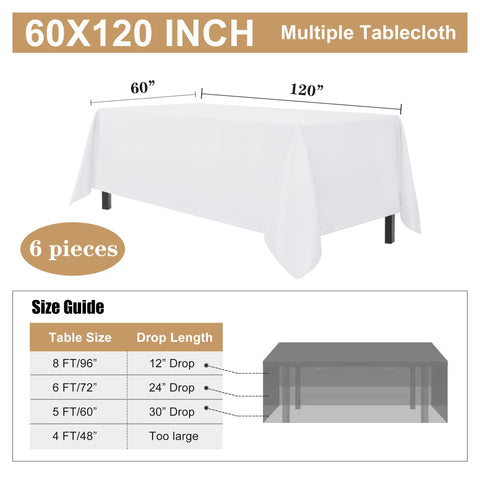 Sancua white tablecloth enhances any dining or party setup.