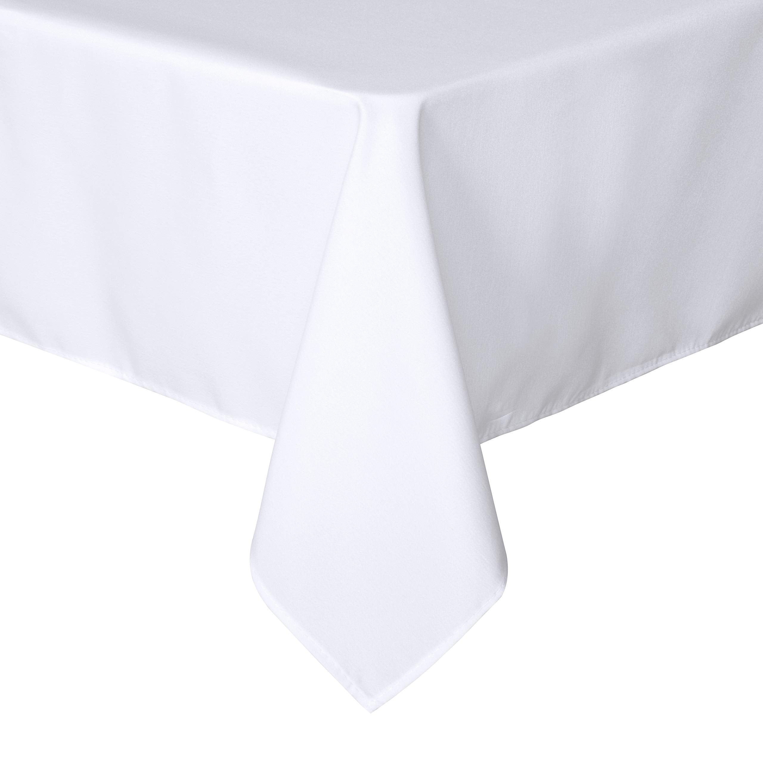 Sancua rectangle tablecloth 60x120 inches draped on a dining table for elegance.