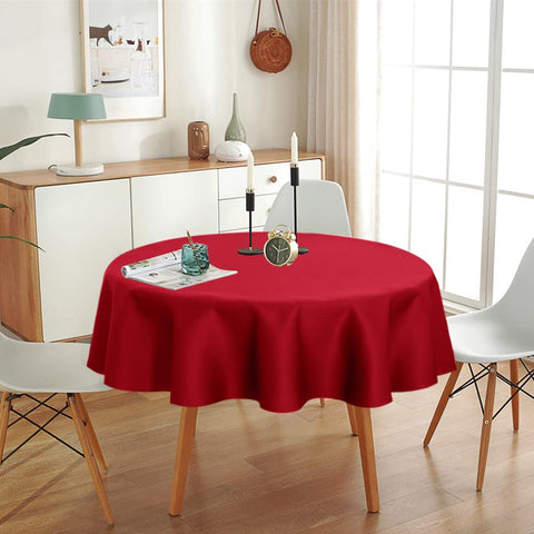Sancua red tablecloth used for wedding decor and celebrations