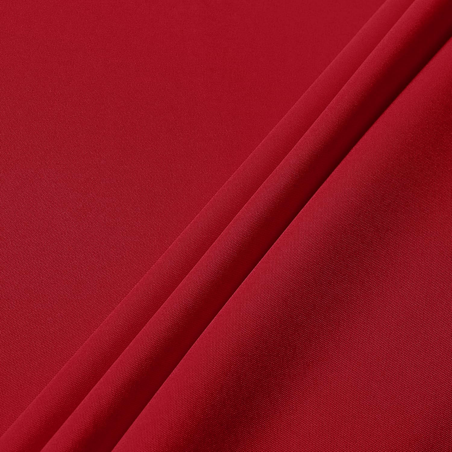 Sancua red tablecloth close-up fabric texture emphasizing washability.