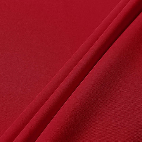 Sancua red tablecloth close-up fabric texture emphasizing washability.