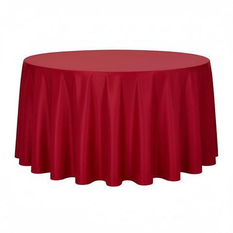 Sancua round tablecloth 108 inch red on dining table for stylish gatherings.