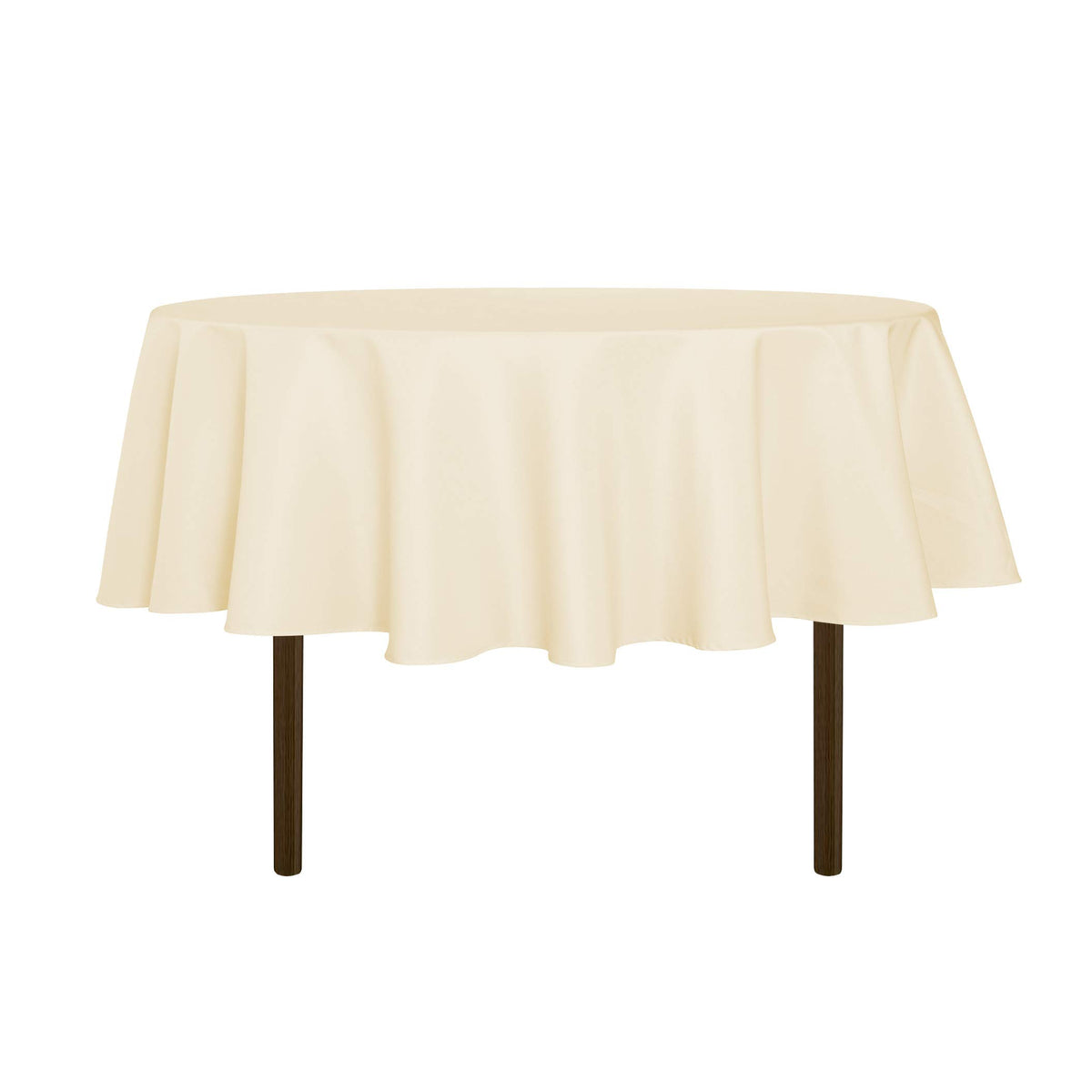 sancua round tablecloth 80 inch beige on dining table protecting against spills