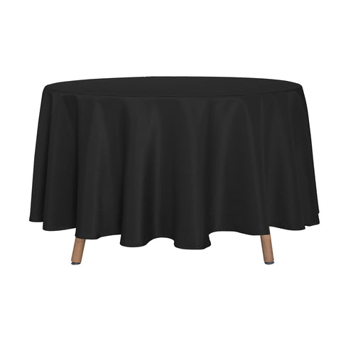 Sancua round tablecloth 90-inch on table with water-resistant protection for meals