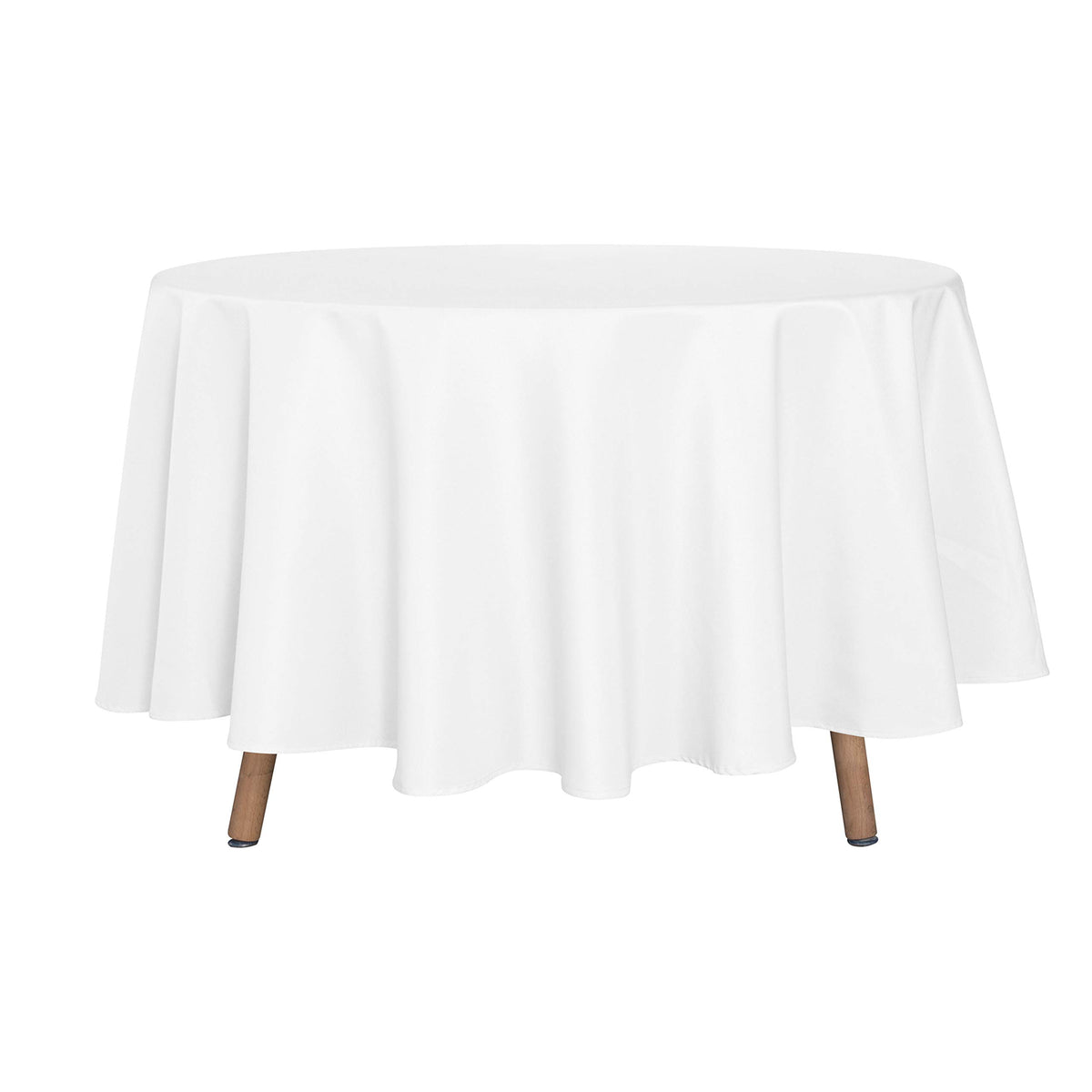 Sancua round tablecloth 90 inch white enhances elegant dining with spill resistance.