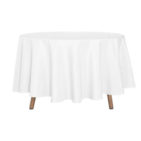 Sancua round tablecloth 90 inch white enhances elegant dining with spill resistance.