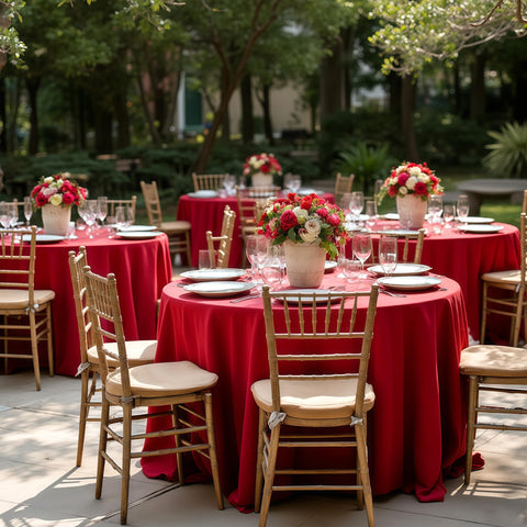 Sancua round tablecloth for party setup, protects surfaces and enhances decor.