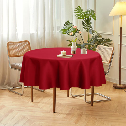 Sancua wrinkle-free round tablecloth remains smooth for elegant buffets