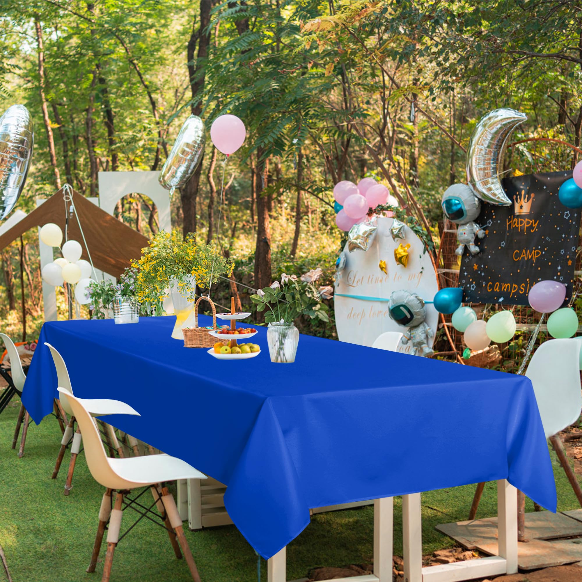Sancua 6-pack royal blue tablecloths ready for quick event setup