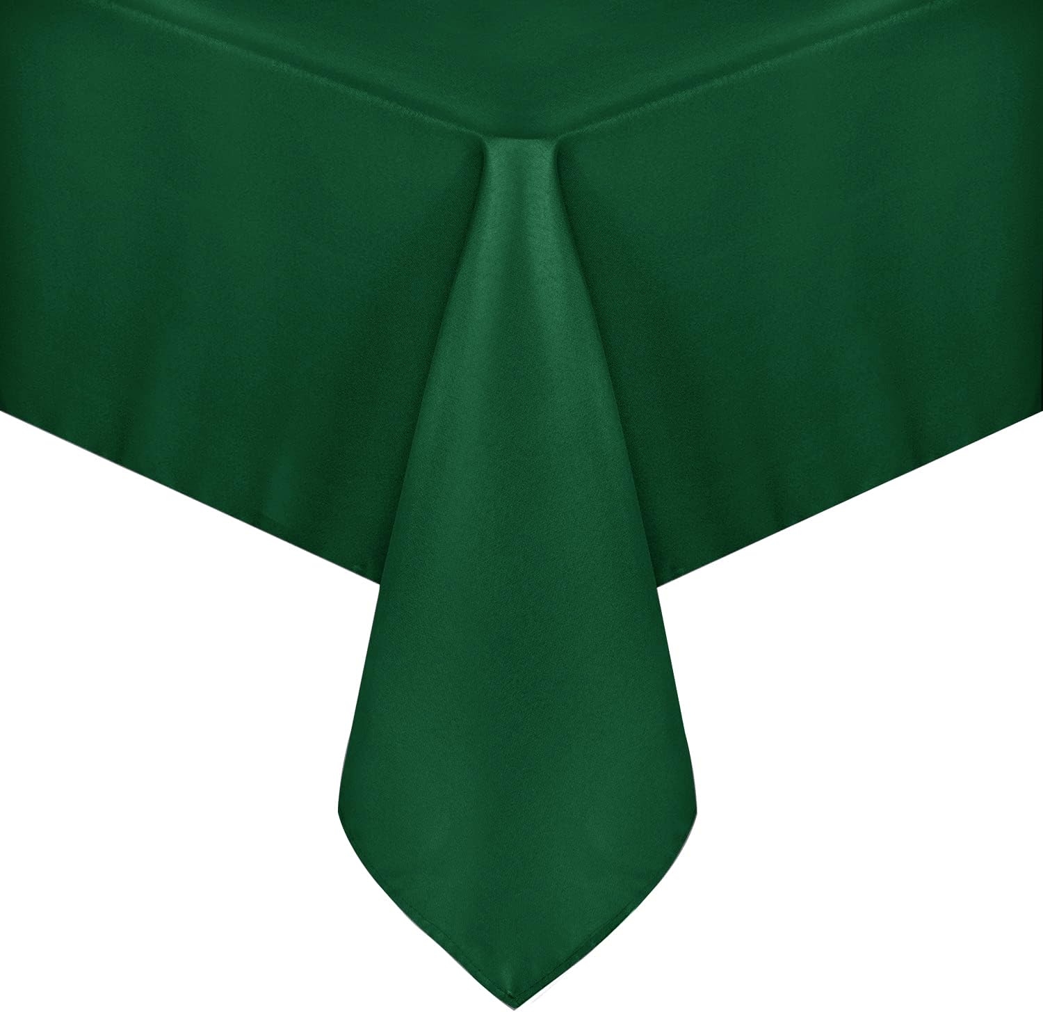 Sancua square tablecloth in hunter green for 54x54 inch tables, adds elegant protection.