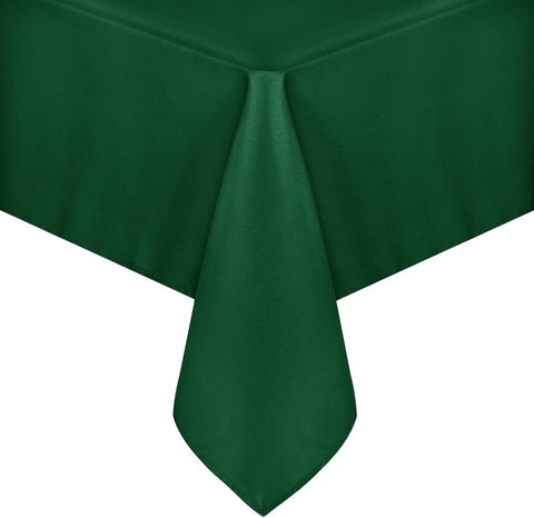 Sancua square tablecloth in hunter green for 54x54 inch tables, adds elegant protection.