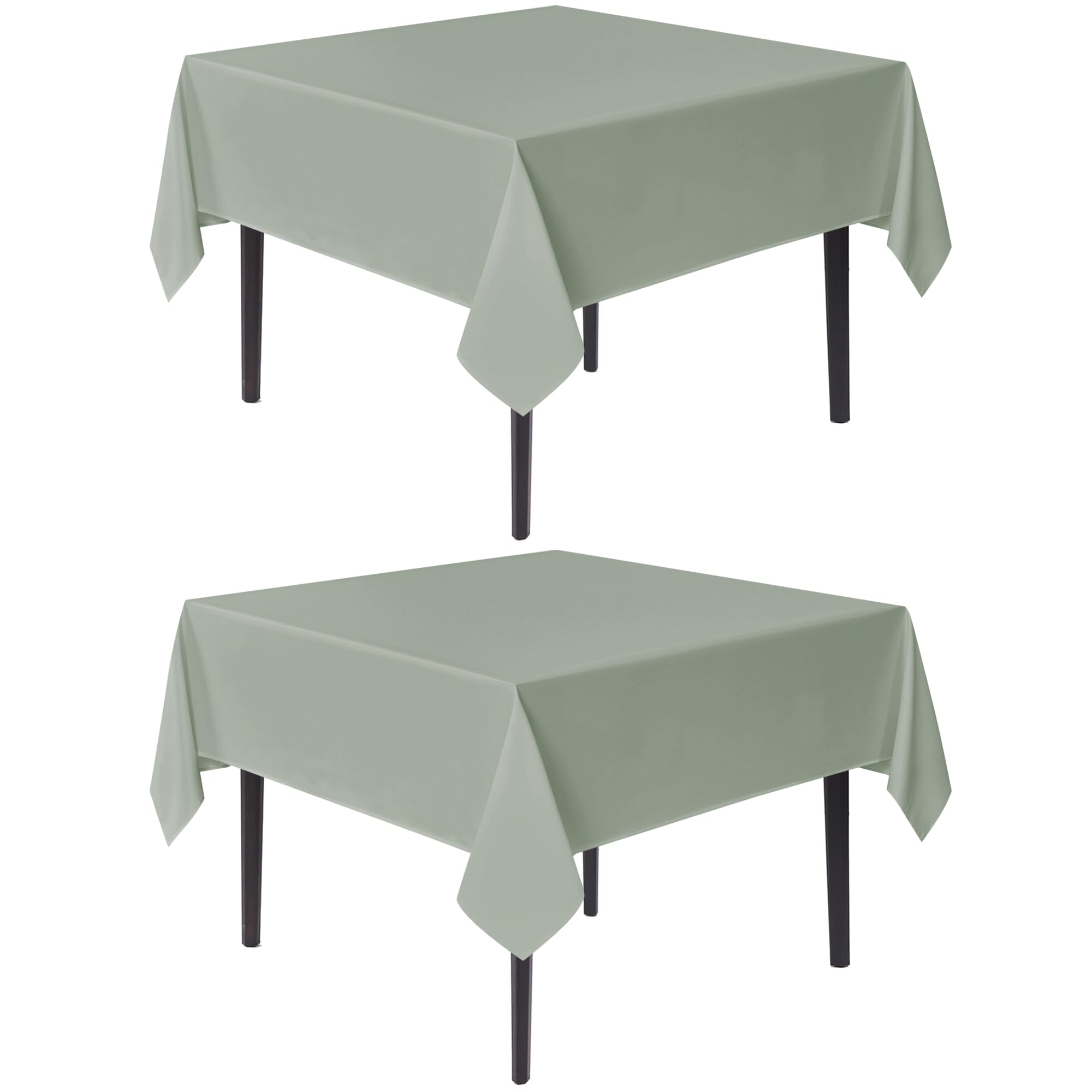 Sancua square tablecloth 54x54 inches sage green, soft polyester for daily meals.