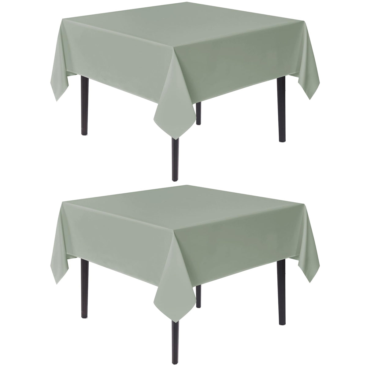 Sancua square tablecloth 54x54 inches sage green, soft polyester for daily meals.