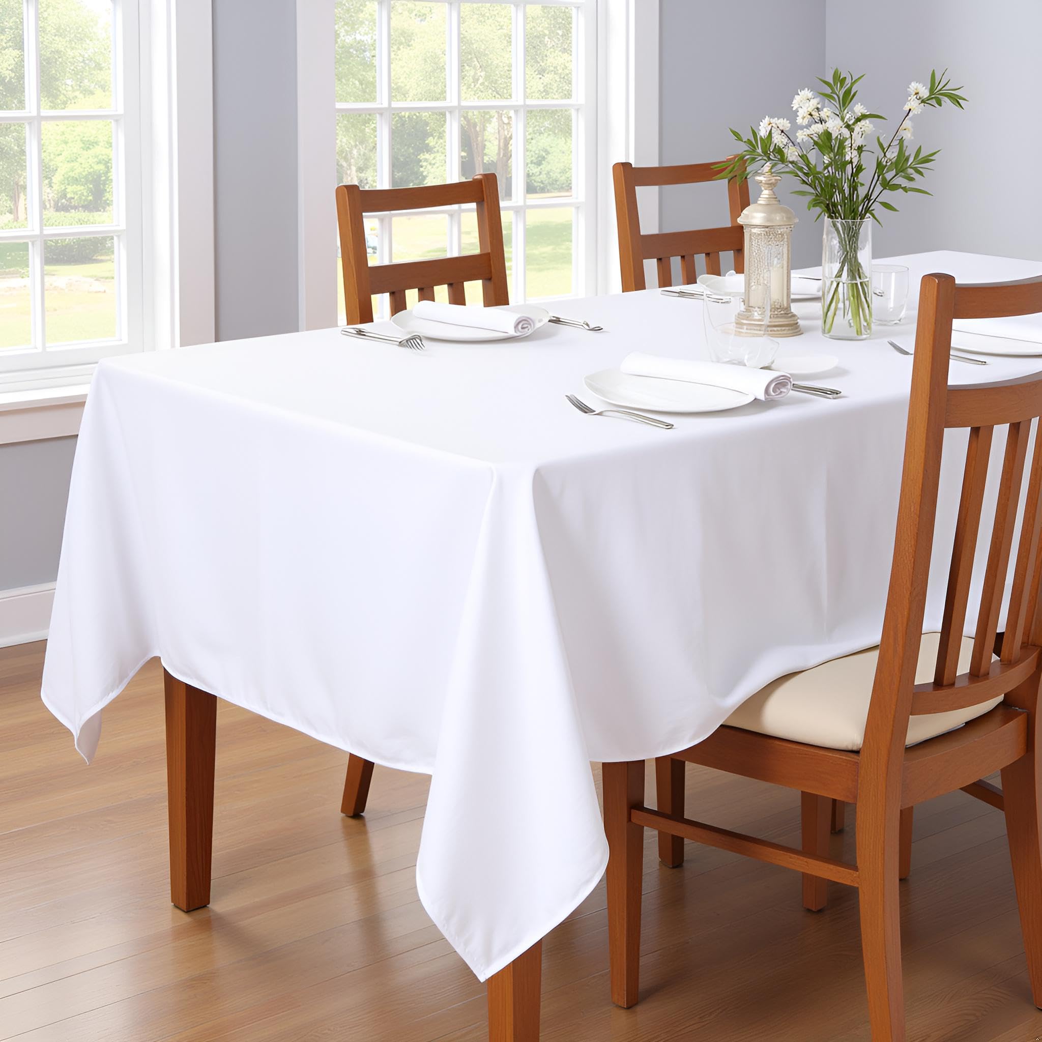 Camping table dressed with Sancua tablecloth for tidy surface.