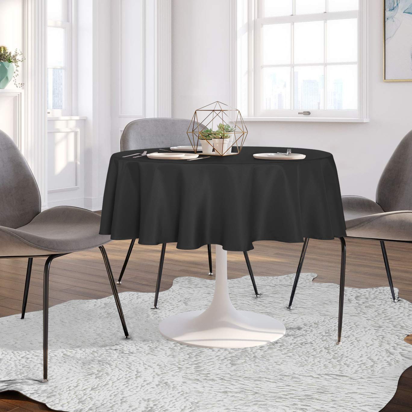 Sancua tablecloth on a dining buffet setup for versatile use