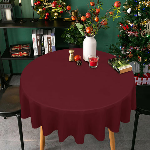 Sancua dining tablecloth in burgundy elevates casual and formal meals