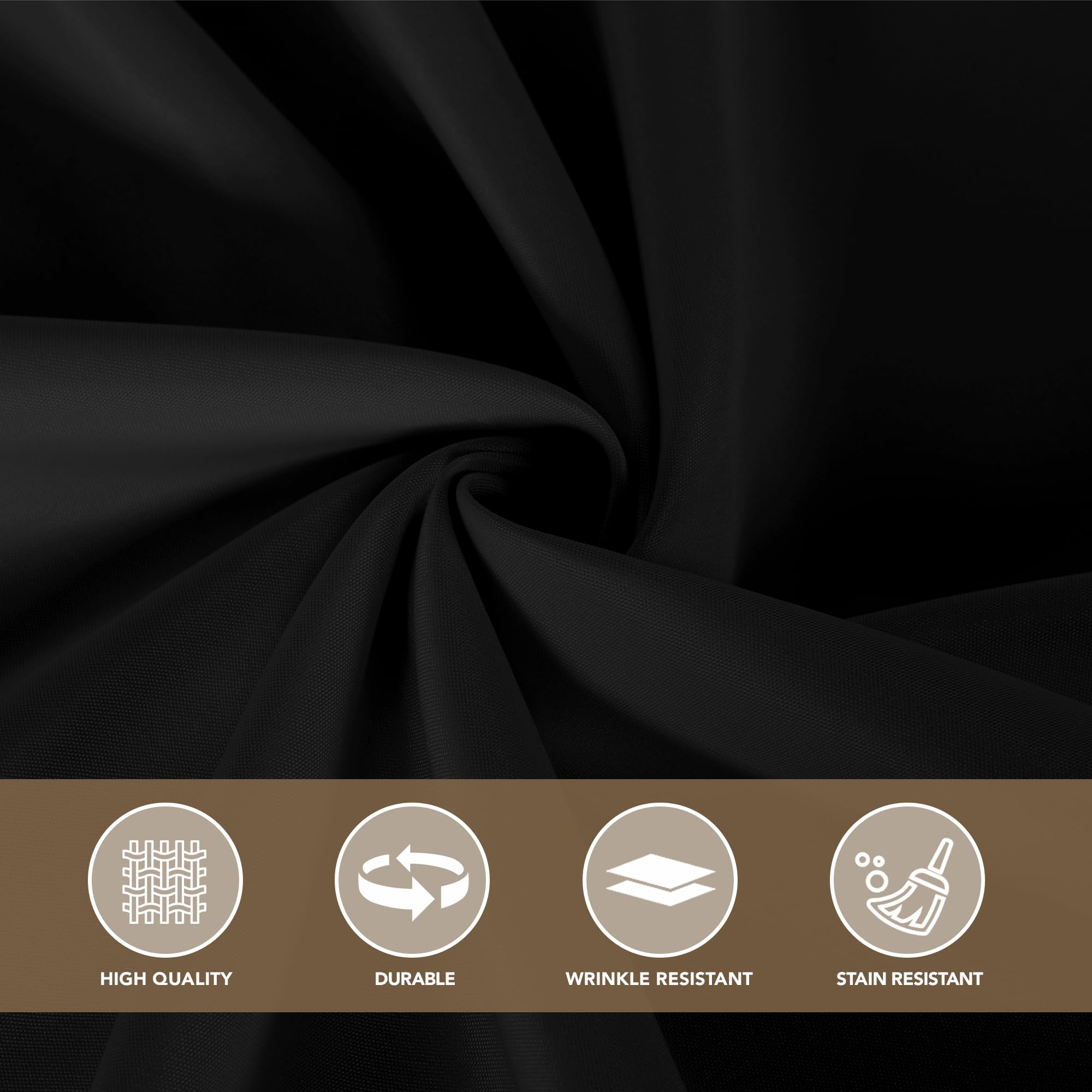 Sancua fits 30-72 inch round tables with flexible sizing.