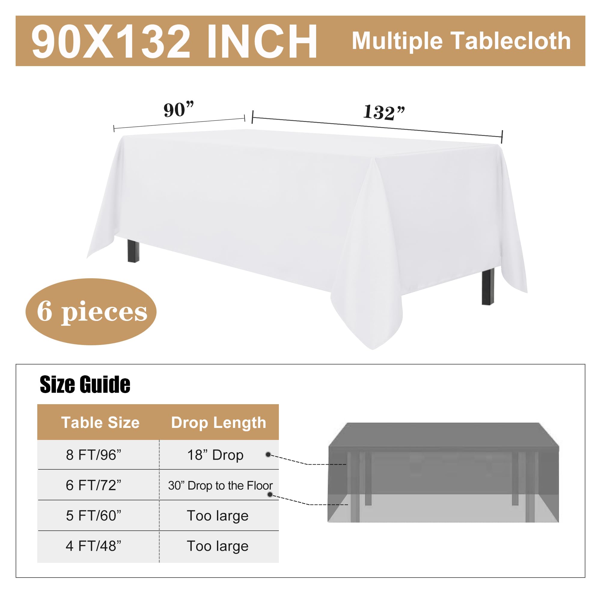 Sancua indoor and outdoor use tablecloth, versatile for different events.