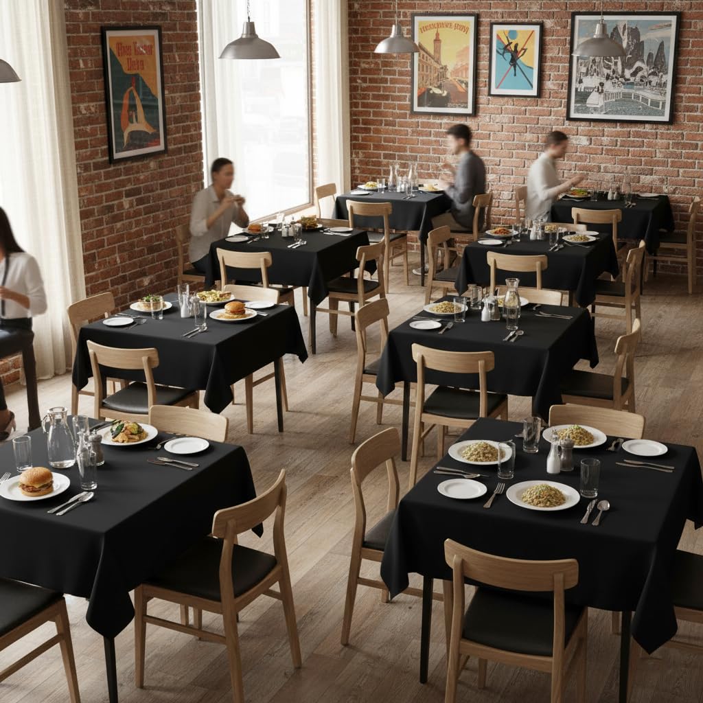 Sancua tablecloth multi-sizes 36x36 to 85x85 fit square and round tables