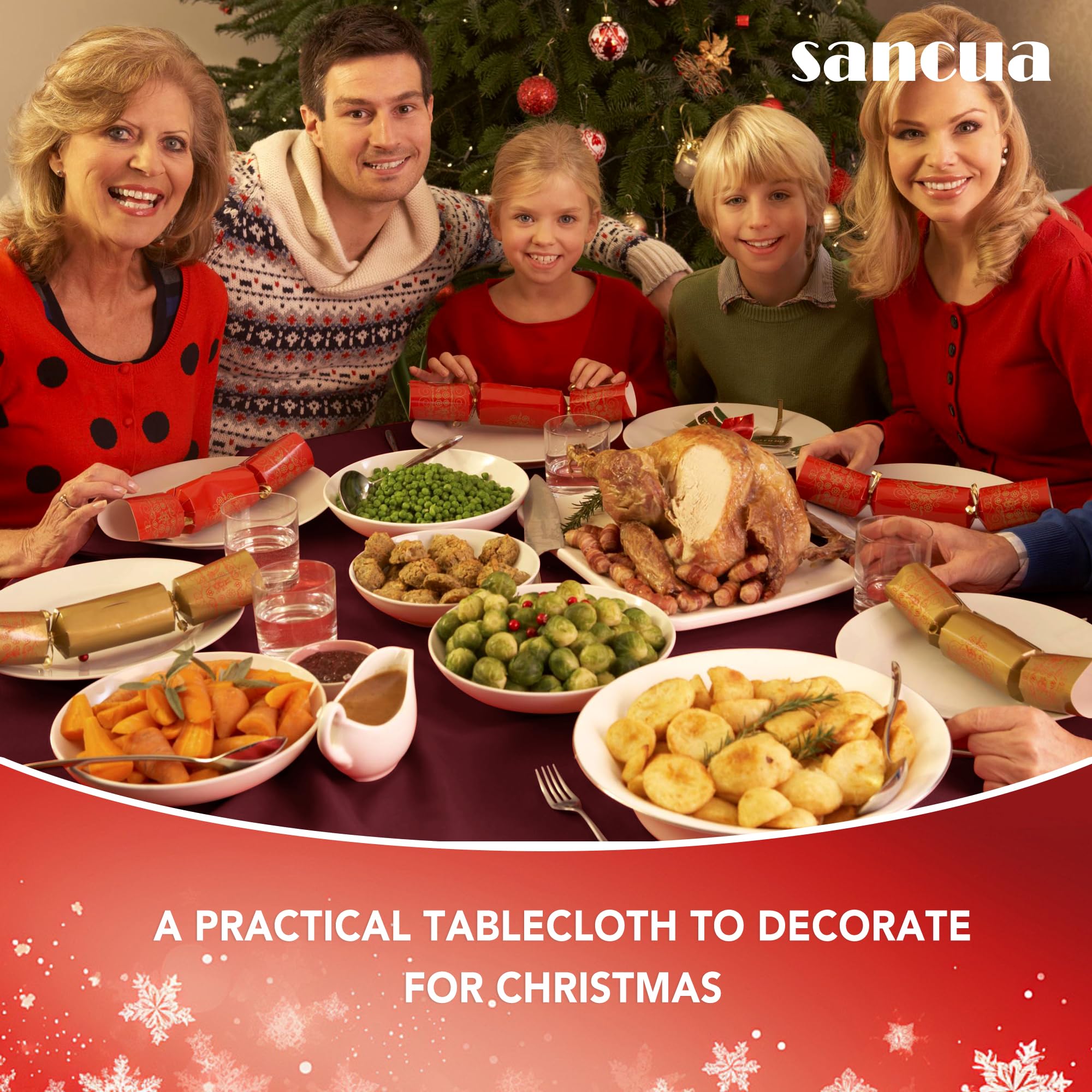 Sancua dining tablecloth multipurpose use for dining buffets and parties