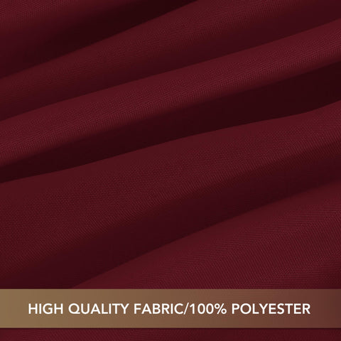 Sancua burgundy packaging for a durable 2-piece tablecloth set.
