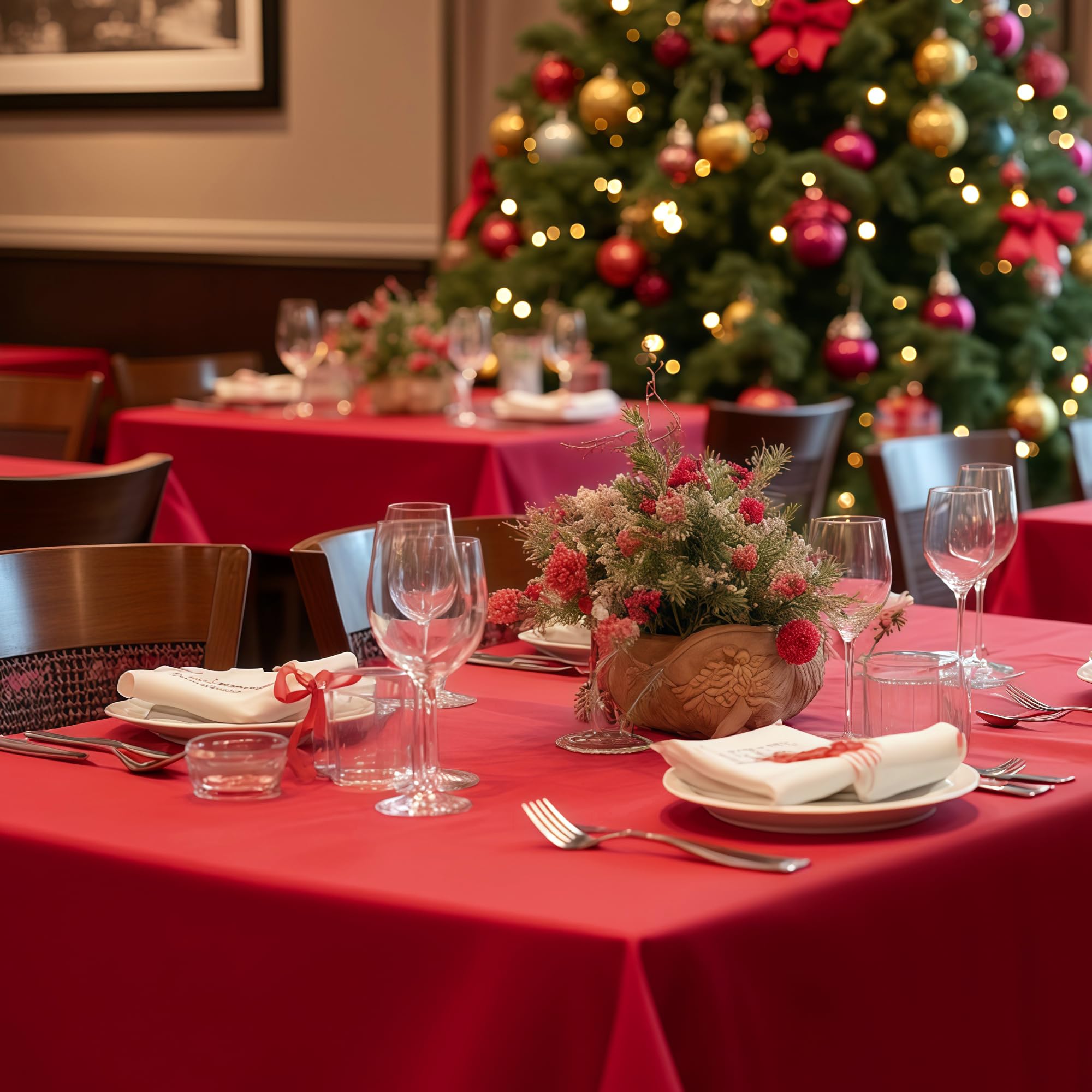 Sancua tablecloth size range demonstrates versatility from small to large tables