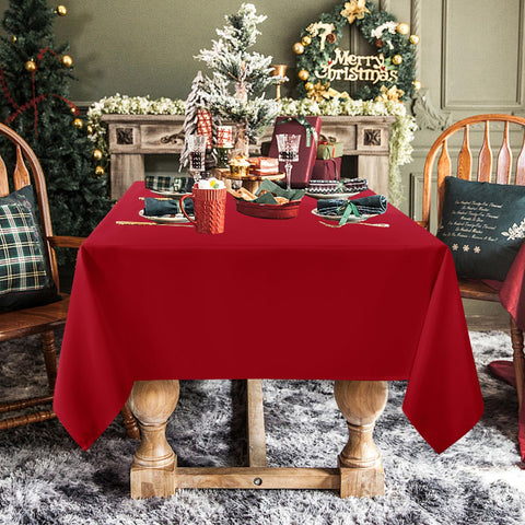 sancua wrinkle free fabric keeps a neat table appearance all day.