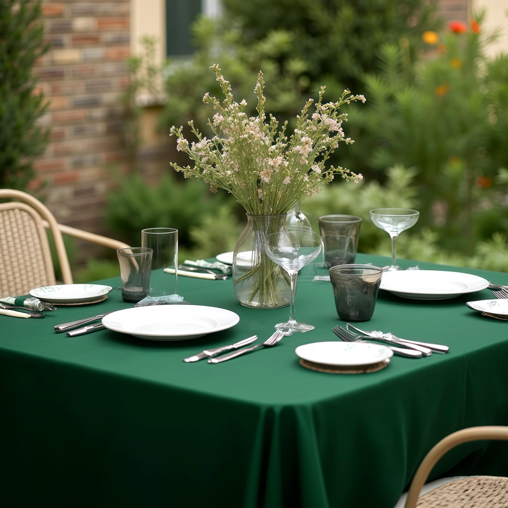 Sancua tablecloth wrinkle-stain resistance shown on a tidy table.