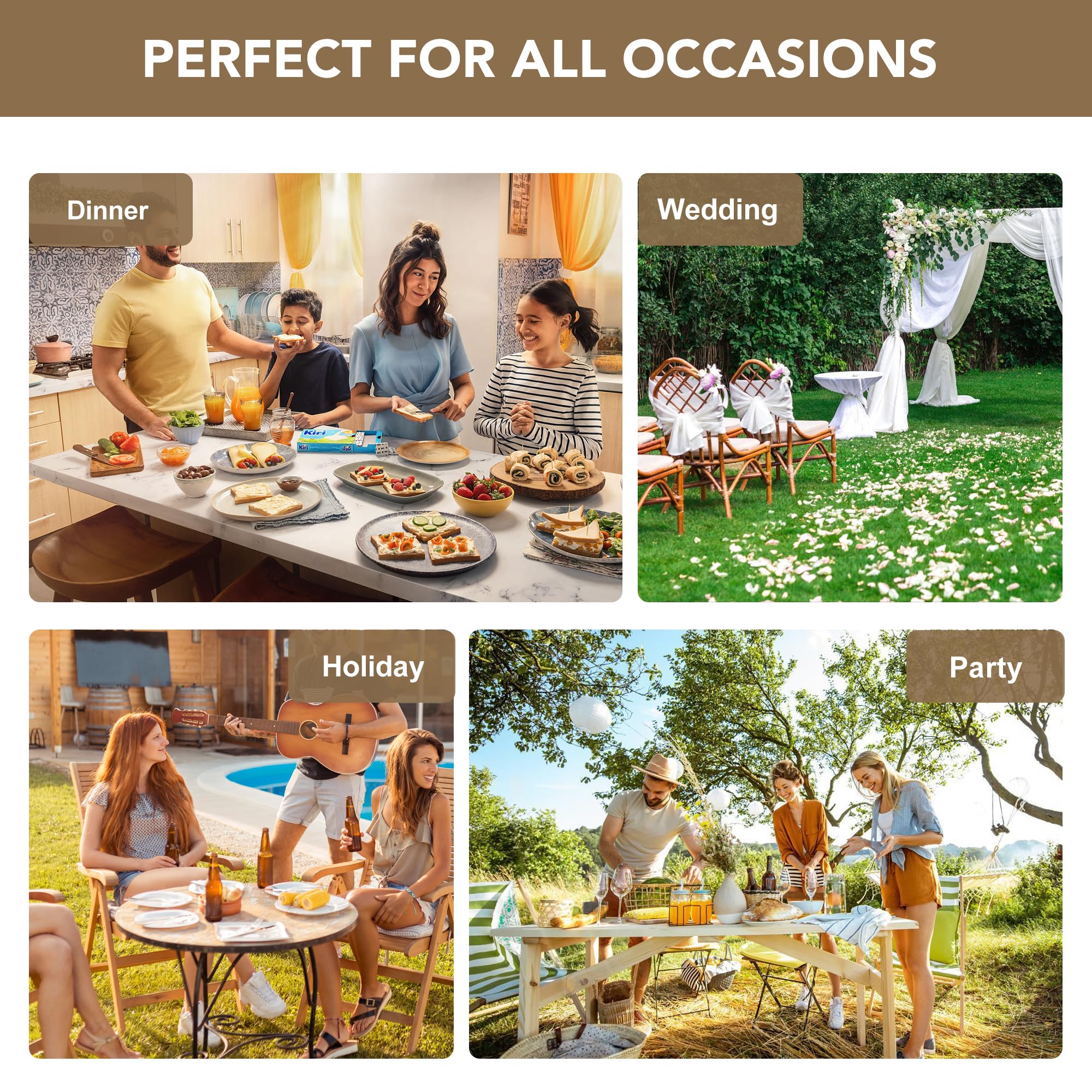Sancua 70x70 2-pack tablecloth highlighting value and versatility