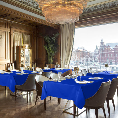 Sancua wrinkle-resistant polyester tablecloth royal blue for events