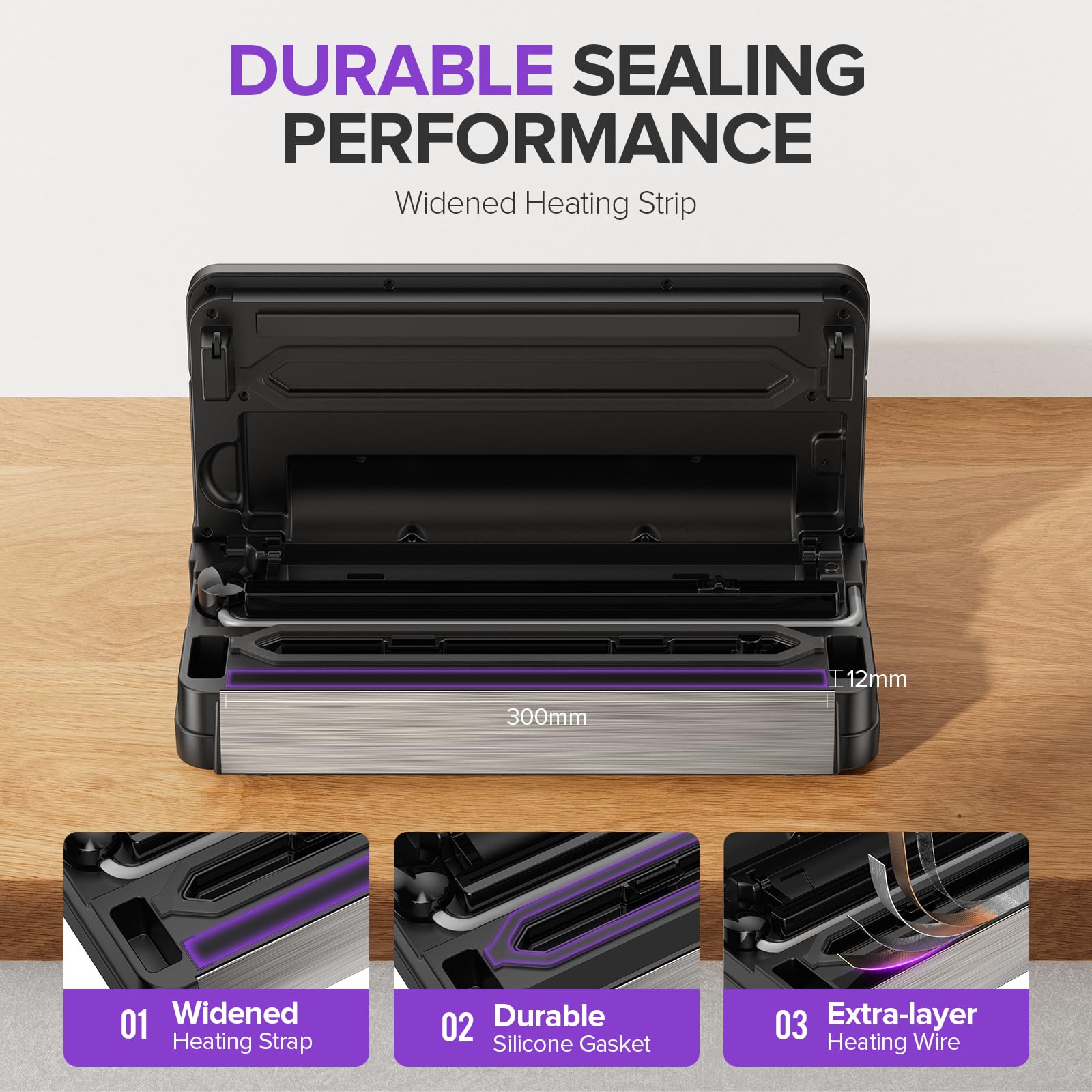 Sandifeng easy-lock handle in action enabling one-handed sealing convenience.