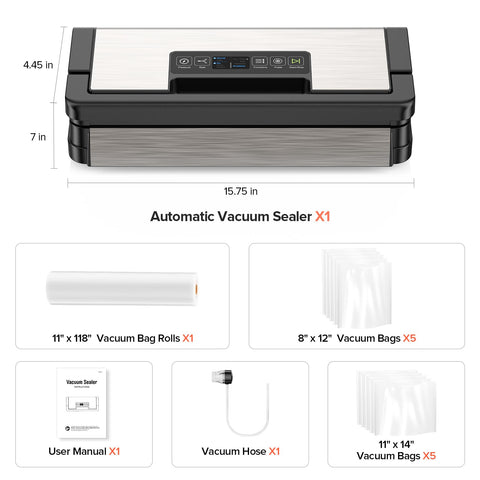 Sandifeng vacuum sealer packaging bundle contents for easy setup.