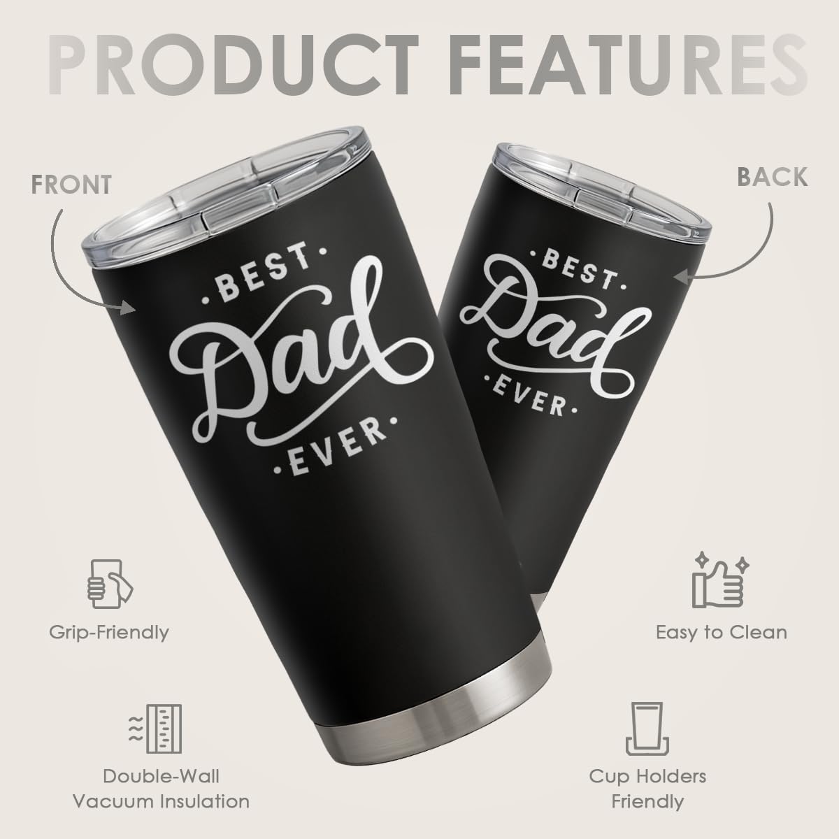SANDJEST 20oz stainless steel insulated mug ready for hot or cold drinks